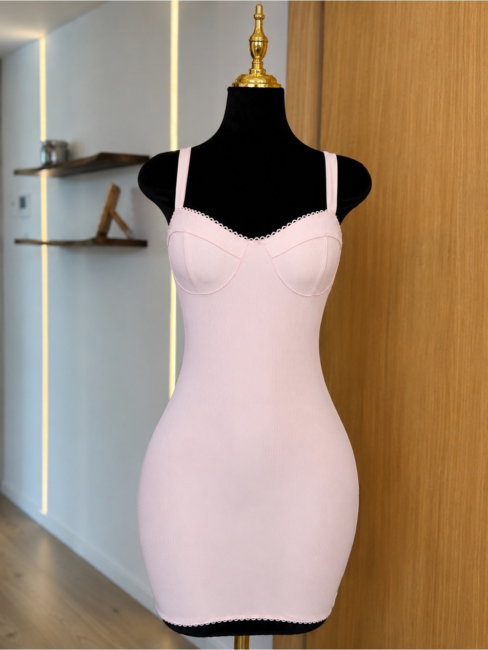 Edikted Coquette Blush Bodycon Mini Dress | Balletcore Muse